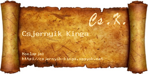 Csjernyik Kinga névjegykártya