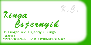 kinga csjernyik business card